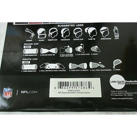 New Orleans Saints NFL Multi Purpose Team SuperDana Neck Gaiter Logo Scarf NWT - Picture 4 of 4